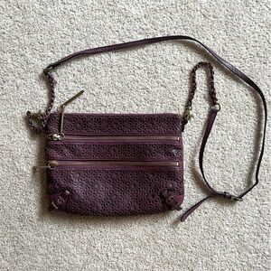 👜💜 Elliott Lucca Plum Leather Crossbody Purse 💜👜 *cross-listed*